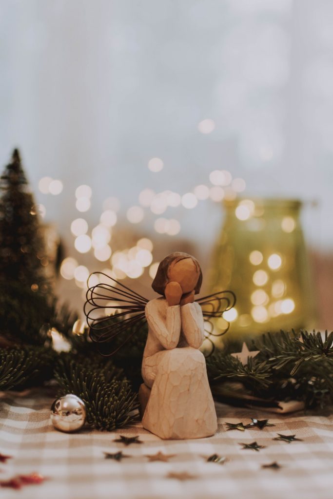 An angel waits during Advent

